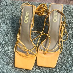 EGO Strappy Square Toe Heels